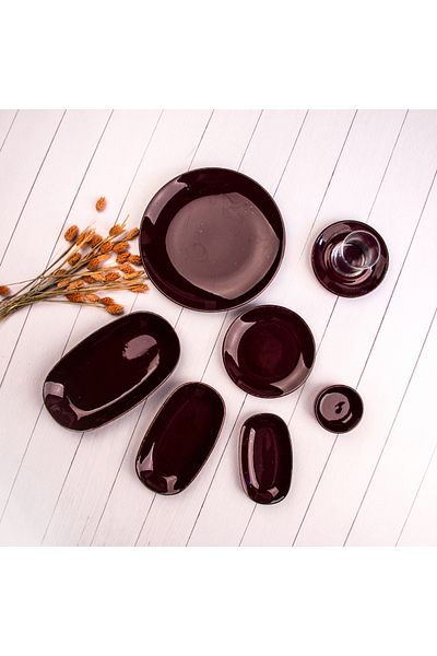 Marianna Rustic 36 Piece Breakfast Set Plum