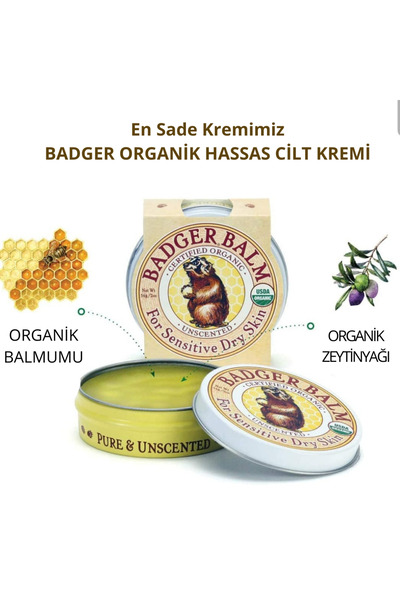 Badger Organik Hassas Cilt Kremi 56gr