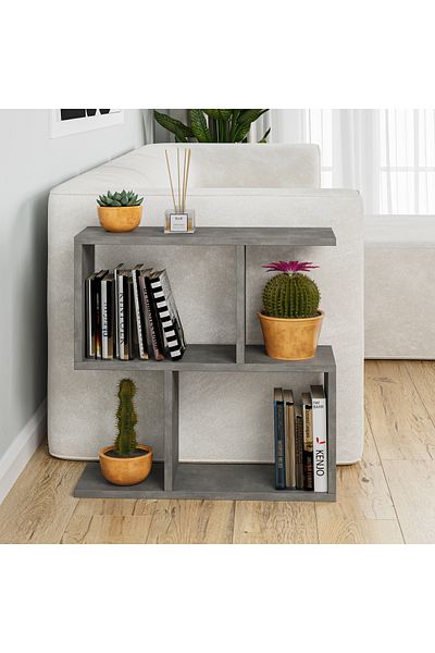 Mourah Home Homemania Side End Coffee Table Retro Grey Multipurpose