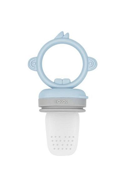 OiOi Silicone Puree Vegetable and Fruit Pacifier Mineral Blue/Powder Gray 6 Months