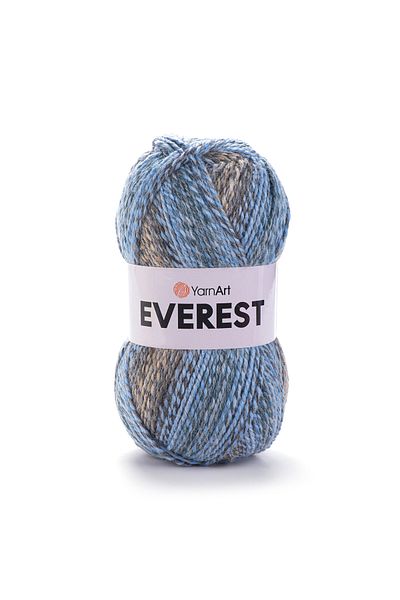 Yarnart Everest - Μαρμάρινο Χειροποίητο Πλεκτό Νήμα Ebruli-7030
