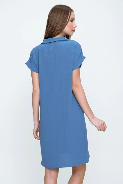 NEW LAVİVA Rochie Aerobin pentru femei Indigo Midi Guler Polo- 700-2883