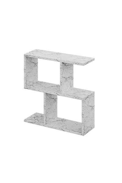 Mourah Home Homemania Side End Coffee Table White Marble Multipurpose