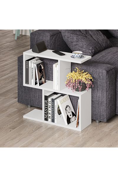 Mourah Home Homemania Side End Coffee Table White Multipurpose