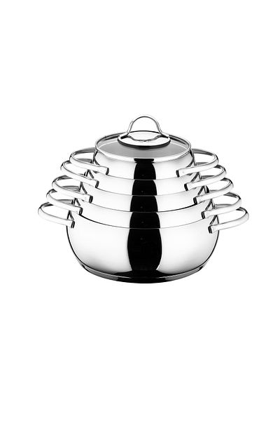 Aryıldız Olympos Plus 10-Piece Steel Pot Set