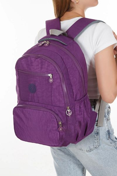 Av A Dos large Size Women's Backpack with Water Resistant Crinkle Fabric - for School and Travel