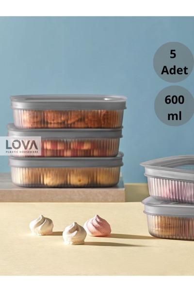 Lova Shell Kapaklı Saklama Kabı (5 Adet)