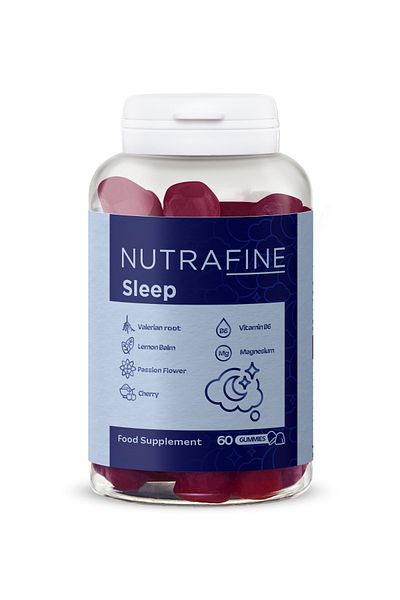Nutrafine Sleep Gummy, Gummies to Help Sleep Cycle, Natural Sleep Support, Vitamin B6, Magnesium, 60 Gummies