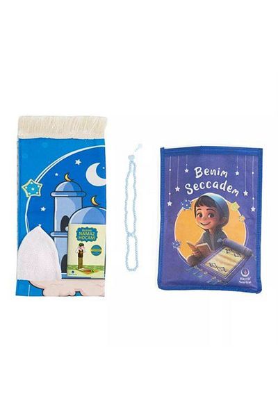 Hayrat Vakfı Yayınları My Seccadem Set (for Men) Blue