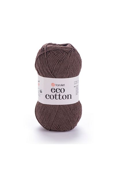 Yarnart Eco Cotton - Χειροποίητο Πλεκτό Σχοινί Σκούρο Καφέ-777