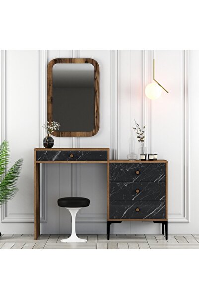 Variant Mobilya Variant Lizbon Makyaj Masalı Aynalı Şifonyer - Ceviz / Siyah ...