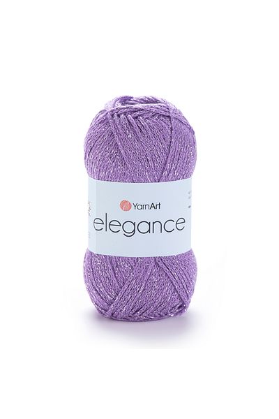 Yarnart Elegance - Ασημί Χειροποίητο Πλεκτό Σχοινί Λιλά-111