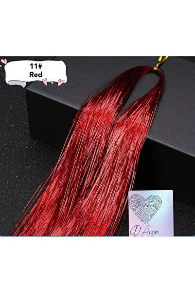 Darya Dd285 Sparkly Glitter Tinsel Hair Extension Red