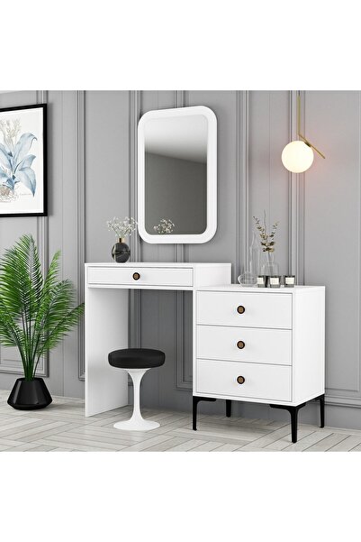Variant Mobilya Variant Lizbon Makyaj Masalı Aynalı Şifonyer - Beyaz