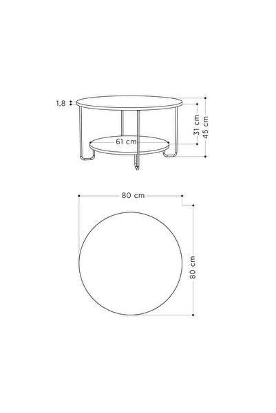 Mourah Home Corro Modern Coffee Table Oak Multipurpose H 45cm Oak