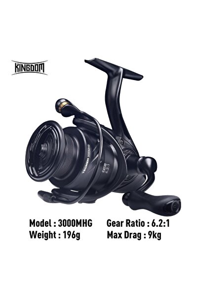 Kingdom بكرات صيد دوارة 3000MHG Tegmen 5.2:1 6.2:1 143 جرام، عالية السرعة، نس...