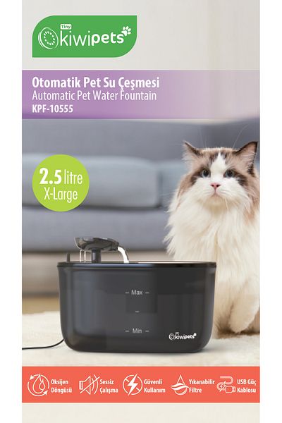 Kiwi Kiwipets Automatic Cat Dog Water Dispenser Water Fountain Ultra Quiet Water Waterfall
