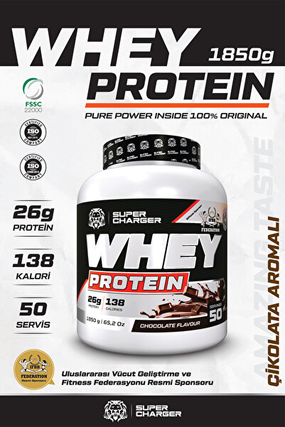 supercharger Whey Protein 1850g Çikolata Aromalı, Kas Gelişimi Ve Onarım, Düş...