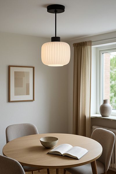 Modavize Munich Modern Living Room - Black Color Single Ceiling Pendant Chandelier - Kitchen and Bedroom
