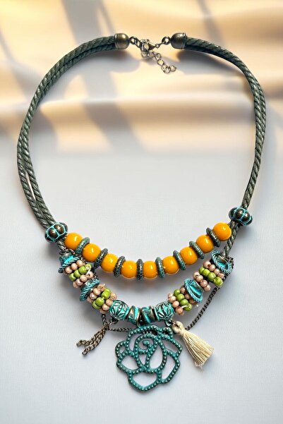 PETEK AKSESUAR Ethnic Bohemian Design Necklace