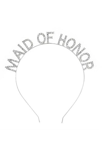 New Obsessions Κορώνα για πάρτι Maid Of Honor Κεφαλή παράνυμφος με κρυστάλλινη πέτρα