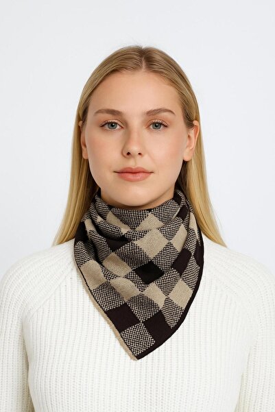 Sebir Moda Kareli Desenli Triko Fular