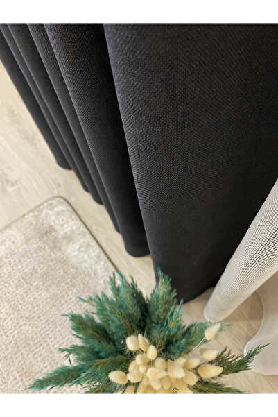 Brillant Κουρτίνα σκίασης με εφέ λινό ύφασμα καπνιστό χρώμα 1/3 SIK