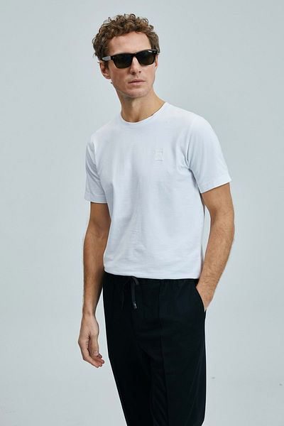 Lufian 111020265 Pablo Modern Graphic T- Shirt Men's T-Shirt White