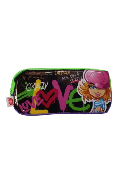 Stilo PENTRU STILOU, GEANTĂ PENTRU PENIȚE CU DUBLU COMPARTIMENT (Crazy Love)