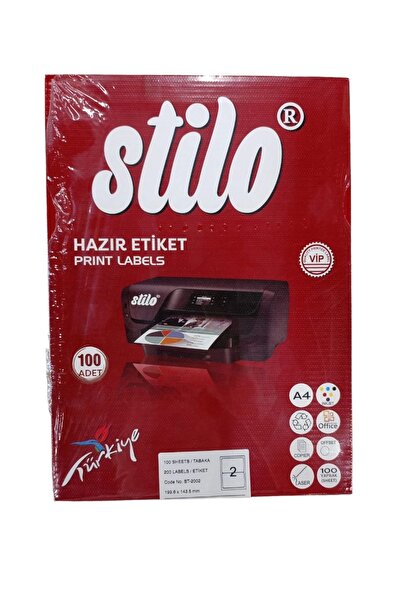 Stilo STİLO ST-2002 - 100 bucăți etichete laser cu margine rotundă (199,6*143...