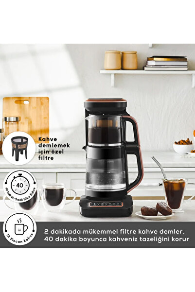 Karaca Paslanmaz Çelik Filtreli Çay-kahve Makinesi