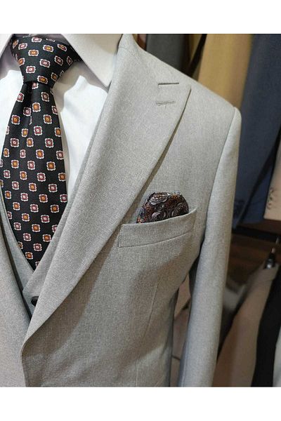 Ted Davıd Slim Fit Suit with Gray Vest