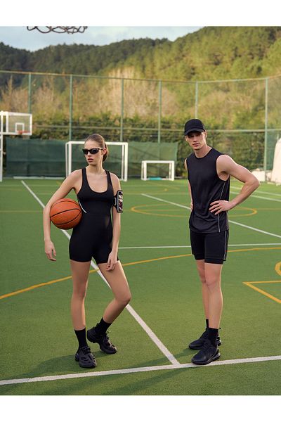 Koton Sleeveless Crew Neck Oversize Stripe Detailed Sports Singlet