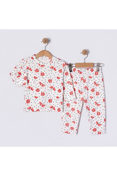cimcim baby Floral Baby Girl Kids Gift Pajama Set 0-3 Years