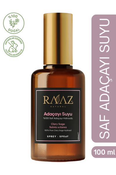 RAAZ Adaçayı Suyu 100 ml – %100 Saf Ve Doğal Bitkisel Hidrosol