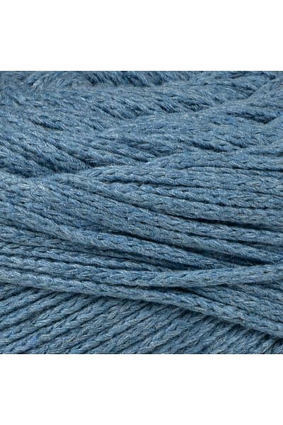 Kürkçü Han Premium Macrame Yarn 3mm 200gr 120m, 85% Αναγεννημένο Βαμβακερό Πλεκτό Σπάτσο - Μπλε
