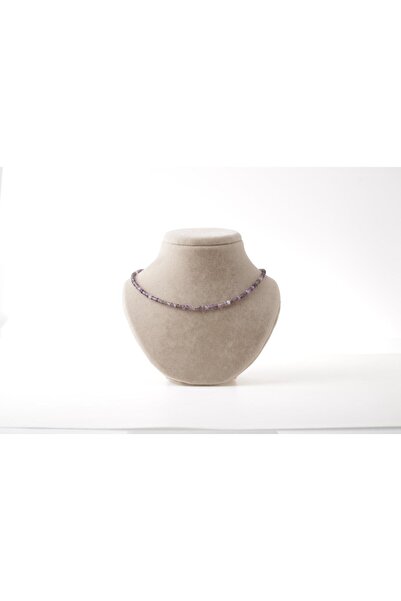 OSMANLI DEĞERLİ TAŞ Ametist Doğaltaş Kolye 4 Mm, M485