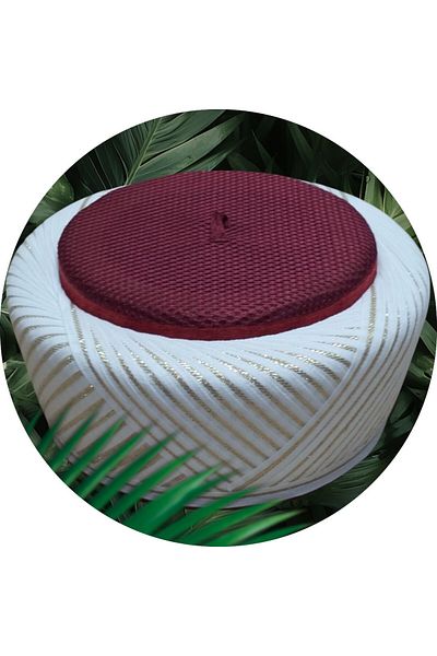 şahinbak Sultan Sarık - Imam, Burgundy Mesh, Mosque and Cube Effect - S037