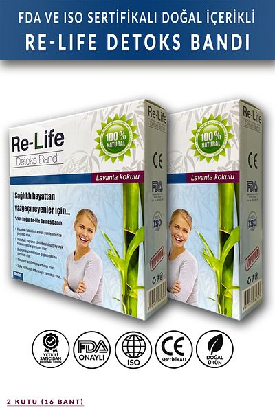 Relife Detox Foot Patch 2 Boxes (16 Bands) Detox Tape
