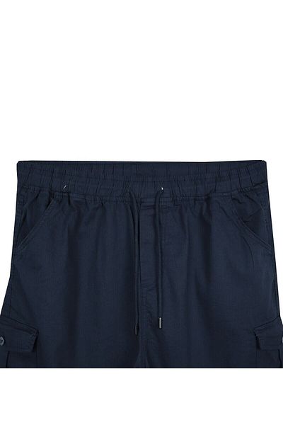 marufshop Large Size Lycra Jogger Pants with Cargo Pockets Navy