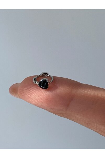 kurukafagift Kalp Siyah Tragus Helıx Lobe Piercingi 6 Mm