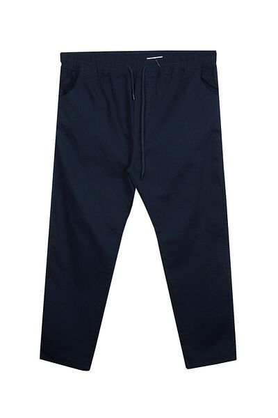 marufshop Trousers with Long Legs for Men, Suitable for Large Sizes 118 Kilos-156 Kilos, Lace-Up Gabardine Trousers, Navy Blue