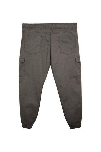 marufshop Μεγάλο μέγεθος Lycra Jogger Παντελόνι με Cargo Pocket Soil