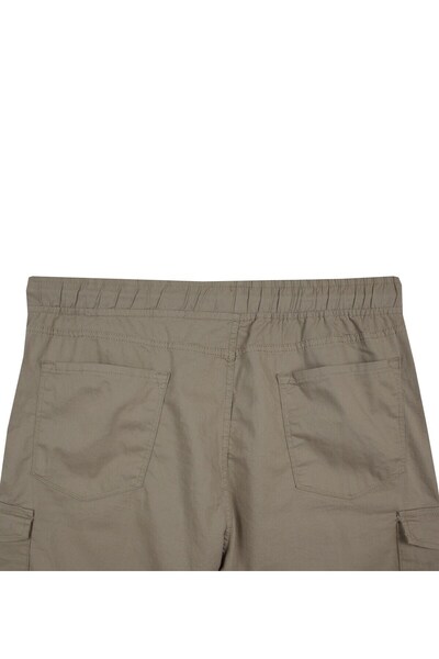 marufshop Men's Plus Size Stretch Fabric Jogger Pants with Elastic Legs and Pack of Cargo Pocket Beige