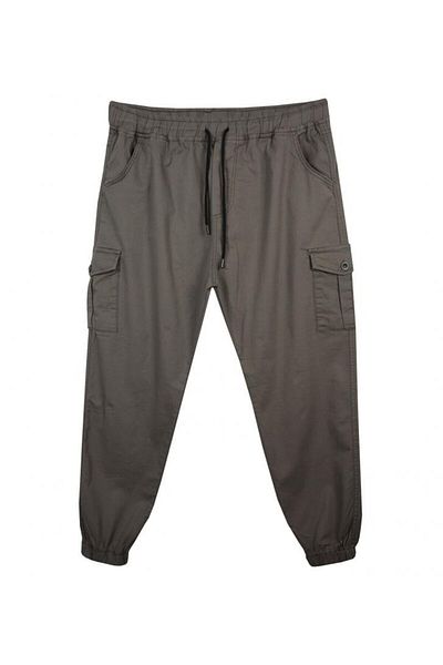 marufshop Μεγάλο μέγεθος Lycra Jogger Παντελόνι με Cargo Pocket Soil