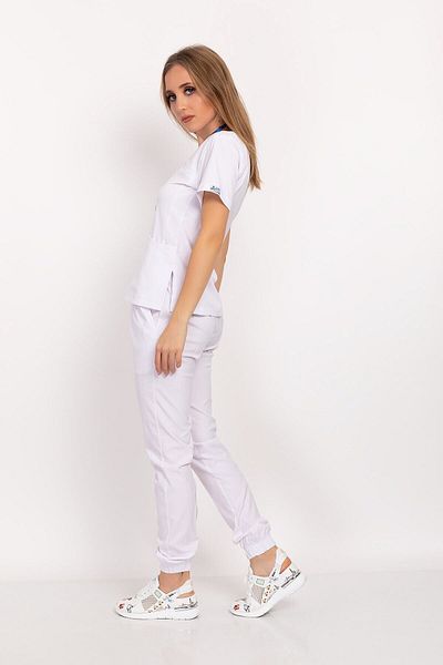 Nur Medikal Giyim Λευκό Χρώμα Soft Lycra Jogger Doctor Nurse Hospital Χειρουργική Στολή
