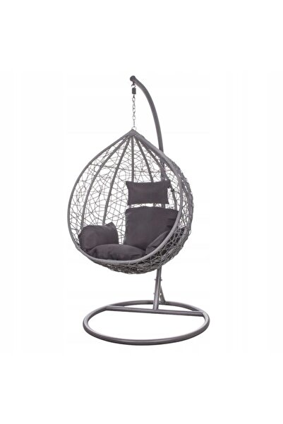 Avex Κρεμαστή πολυθρόνα κούνιας, Springos, Carmen, συνθετικό ρατάν, γκρι, σκο...