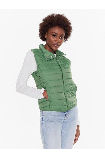 United Colors of Benetton Vestă verde din poliester reciclat pentru femei