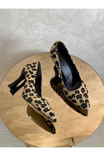 DERİ KABUSU 8cm Champagne Heels Women's Shoes 024