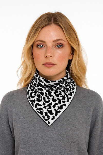 Sebir Moda Леопардовий візерунок Трикотажний шарф